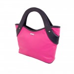 Beau Design Stylish Fuchsia Color Imported PU Leather Casual Handbag With Double Handle For Women's/Ladies/Girls